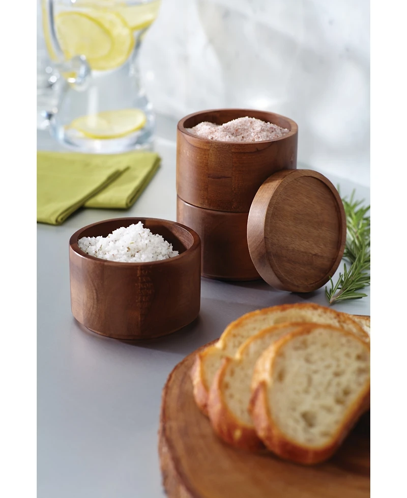 Rachael Ray Tools and Gadgets Wooden 3-Tier Stacking Salt Box