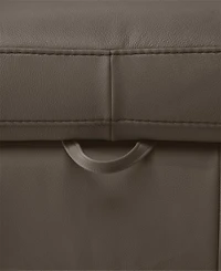 Closeout! Julius Ii Leather Storage Ottoman