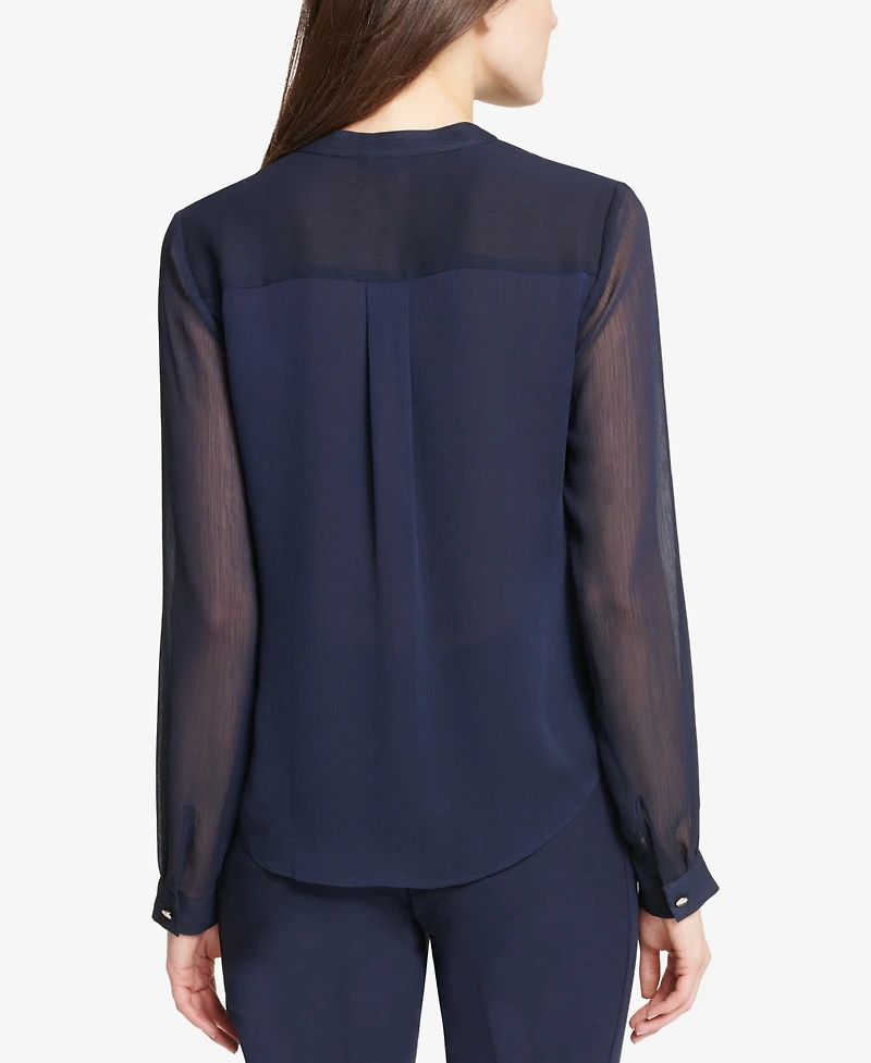 Tommy Hilfiger Women's Ruffled Tie-Neck Blouse