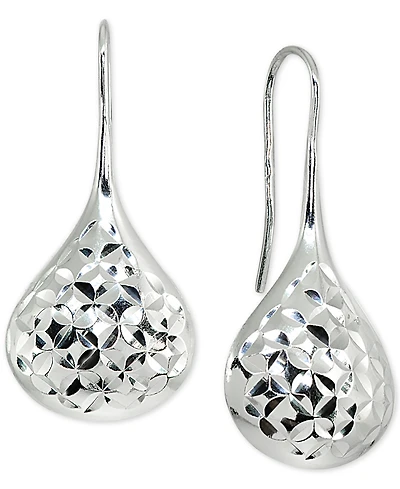 Giani Bernini Textured Teardrop Drop Earrings in Sterling Silver, Created for Macy's
