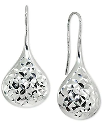 Giani Bernini Textured Teardrop Drop Earrings in Sterling Silver, Created for Macy's