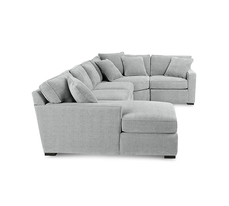 Radley 4-Pc. Fabric Chaise Sectional Sofa with Wedge Piece, Created for Macy's