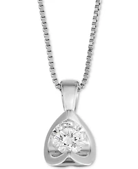 Diamond Tension-Set 18" Pendant Necklace (5/8 ct. t.w.) 14k White, Yellow or Rose Gold