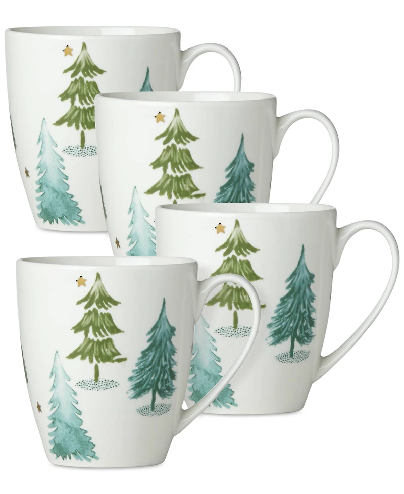 Lenox Balsam Lane Mugs, Set of 4