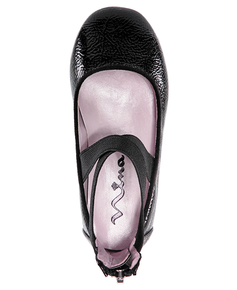 Nina Big Girls Marissa Crisscross Ankle Strap Ballet Flat