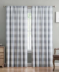 Truly Soft Everyday Buffalo Plaid 2 Piece Window Curtain