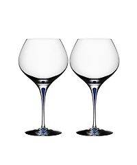 Orrefors Intermezzo Blue Set of 2 Bouquet Glasses