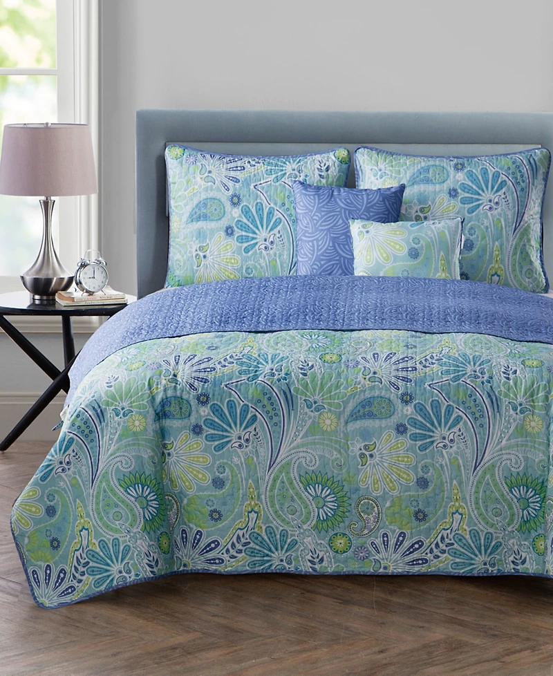 Vcny Home Harmony Reversible 5-Pc. Quilt Set, Full/Queen