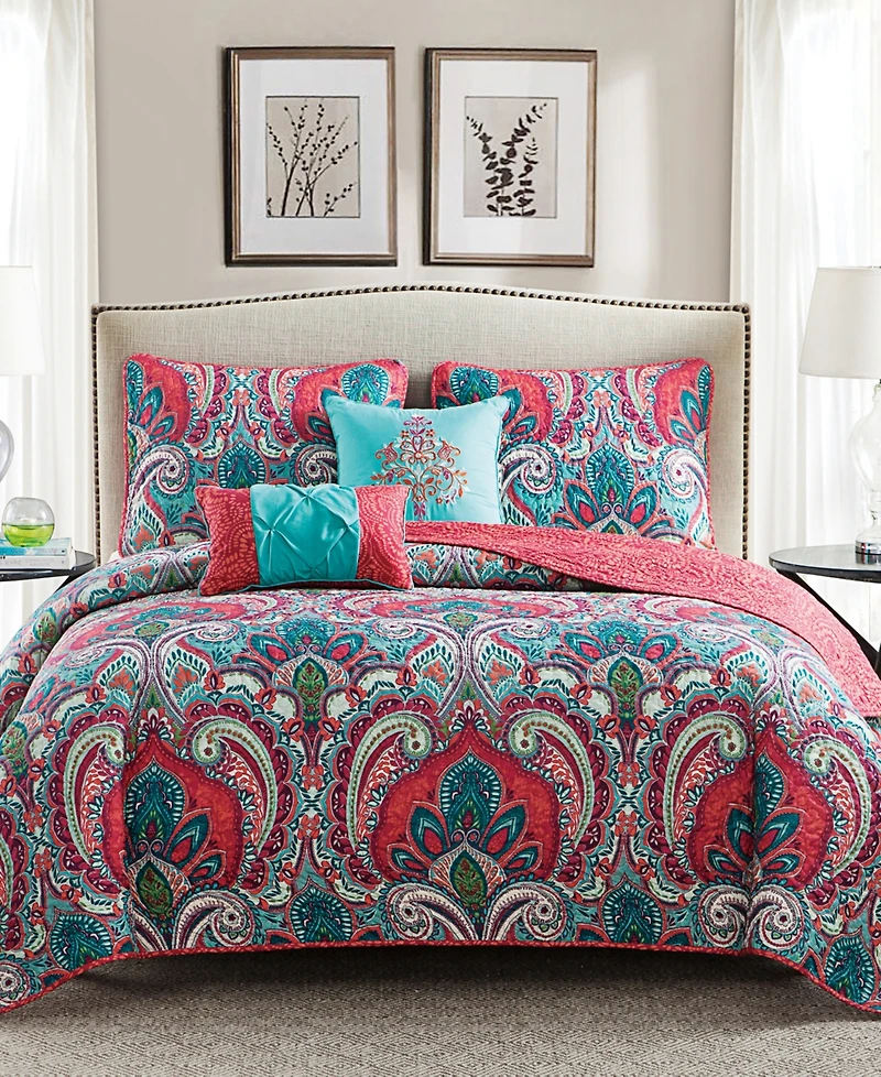 Vcny Home Casa Real Reversible 5-Pc. Quilt Set