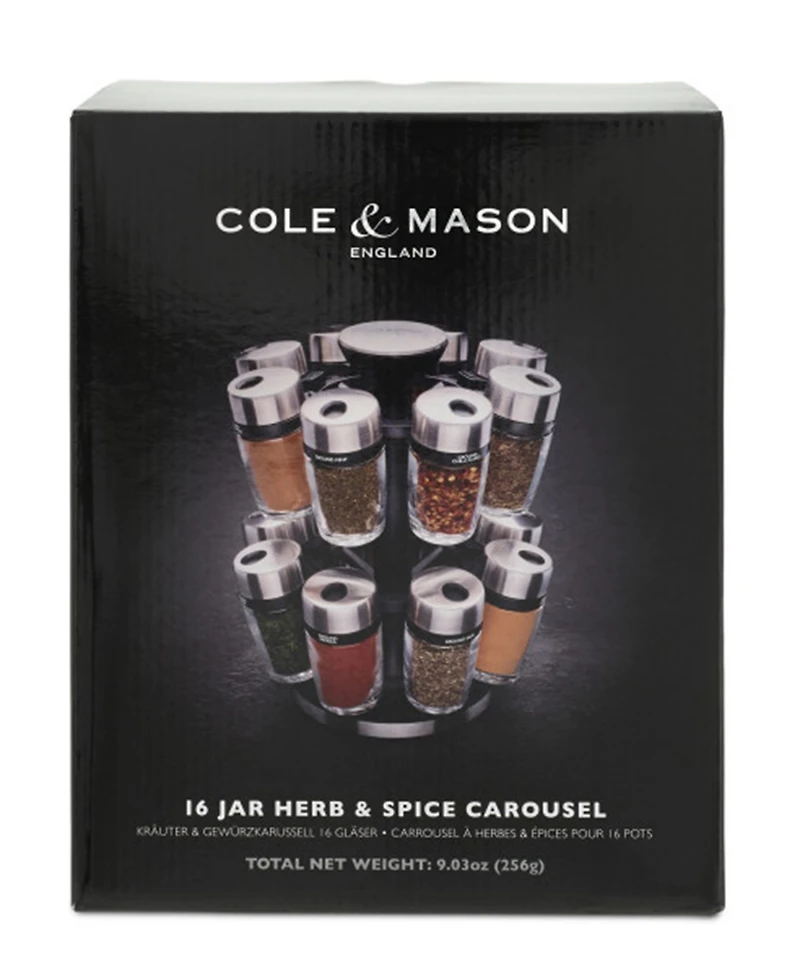 Cole & Mason 16-Jar Herb & Spice Carousel