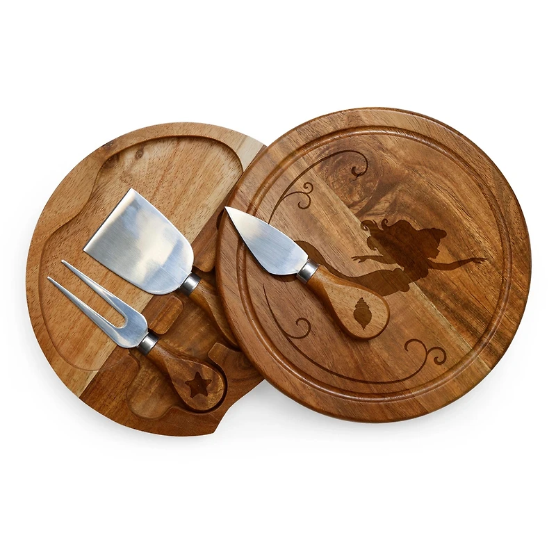 Disney Princess Ariel Brie Acacia Cheese Board with Tool Set