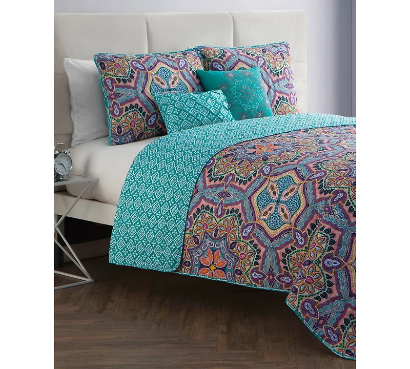 Vcny Home Yara Reversible 5-Pc. Quilt Set, Full/Queen