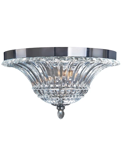 Elegant Designs 2 Light Glass Ceiling Light Glacier Petal Flushmount