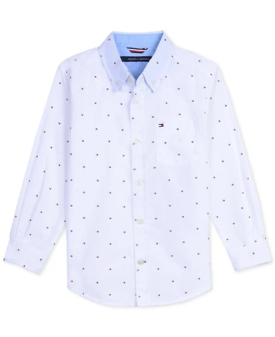 Tommy Hilfiger Toddler and Little Boys Fred All Over Print Button-Down Shirt