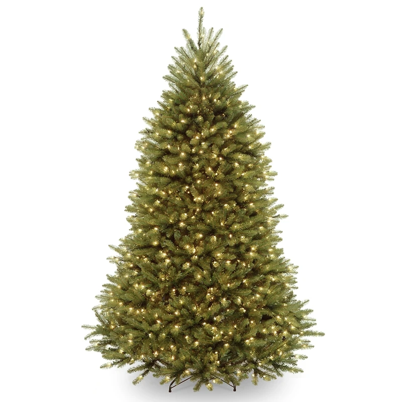 National Tree Company 7' Dunhill Fir Hinged Tree with 650 Dual Color Led Lights & PowerConnect