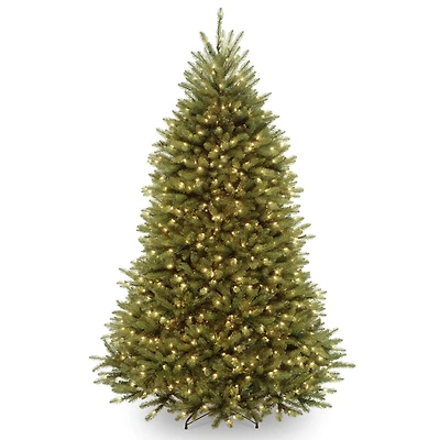 National Tree Company 7' Dunhill Fir Hinged Tree with 650 Dual Color Led Lights & PowerConnect