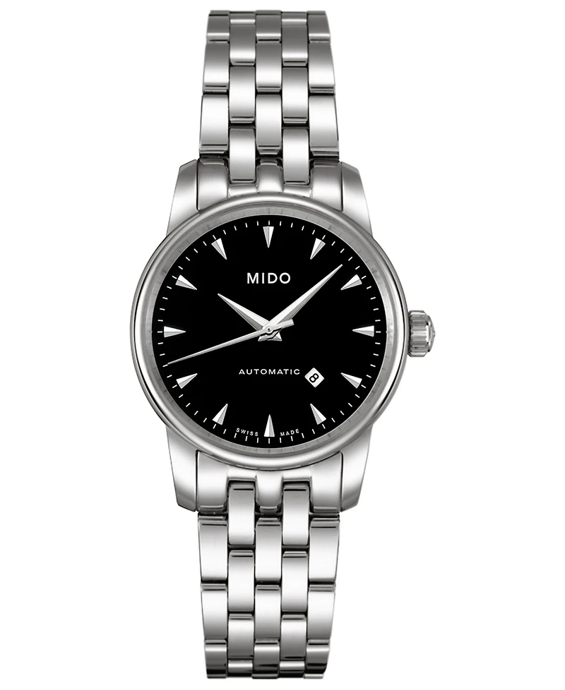 Mido Women's Swiss Automatic Baroncelli Stainless Steel Bracelet Watch 29mm