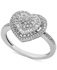 Diamond Heart Cluster Ring (1/2 ct. t.w.) 14k White , Yellow or Rose Gold