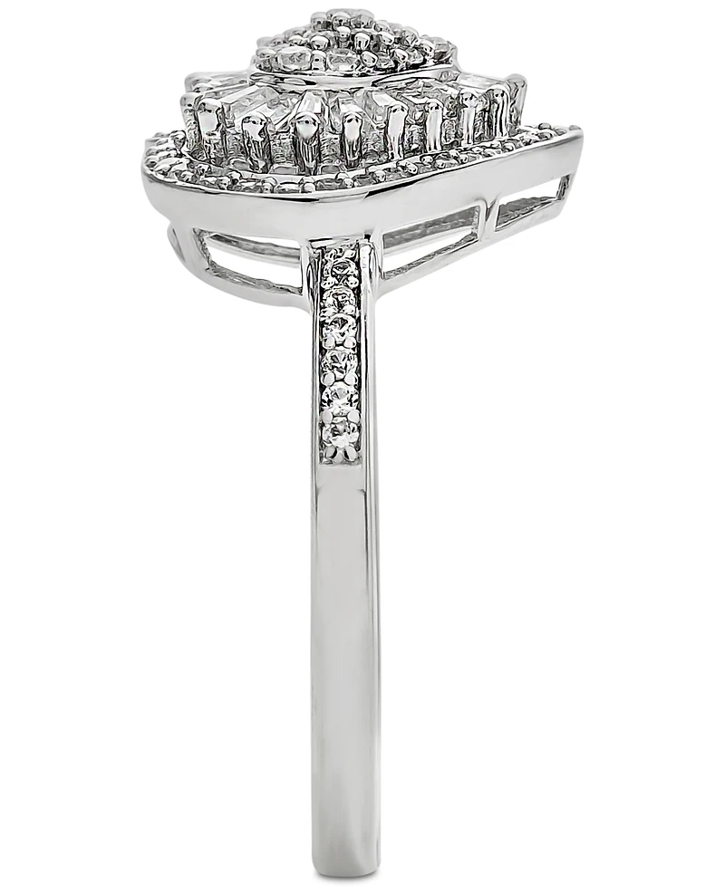 Diamond Heart Cluster Ring (1/2 ct. t.w.) 14k White , Yellow or Rose Gold