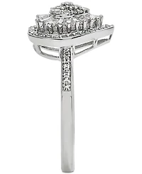 Diamond Heart Cluster Ring (1/2 ct. t.w.) 14k White , Yellow or Rose Gold