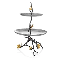 Michael Aram Butterfly Gingko 2 Tier Etagere