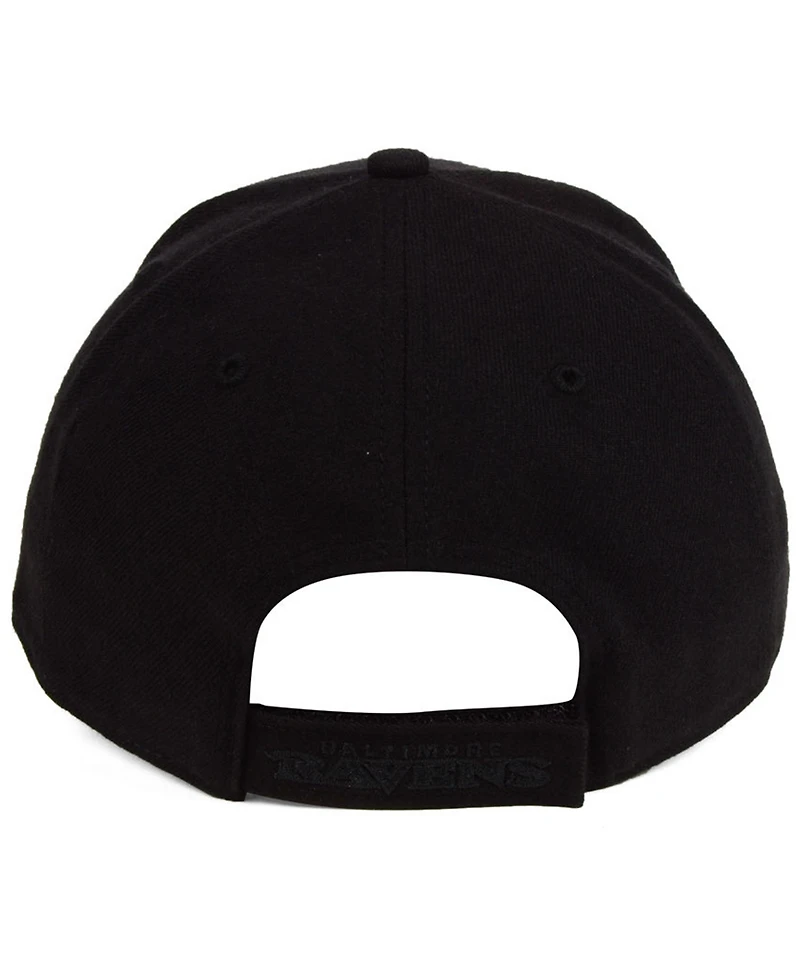 '47 Brand Baltimore Ravens Black & Black Mvp Strapback Cap