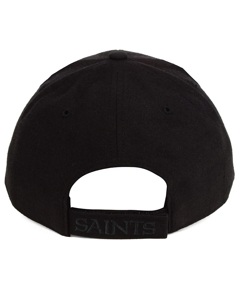 '47 Brand New Orleans Saints Black & Black Mvp Strapback Cap