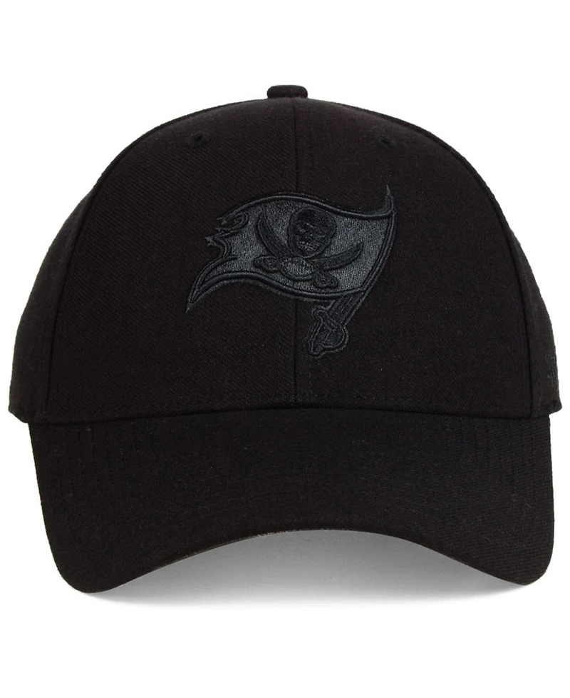 '47 Brand Tampa Bay Buccaneers Black & Black Mvp Strapback Cap