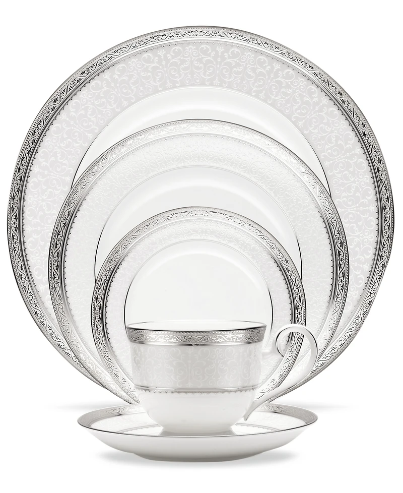 Noritake Dinnerware, Odessa Platinum 5 Piece Place Setting