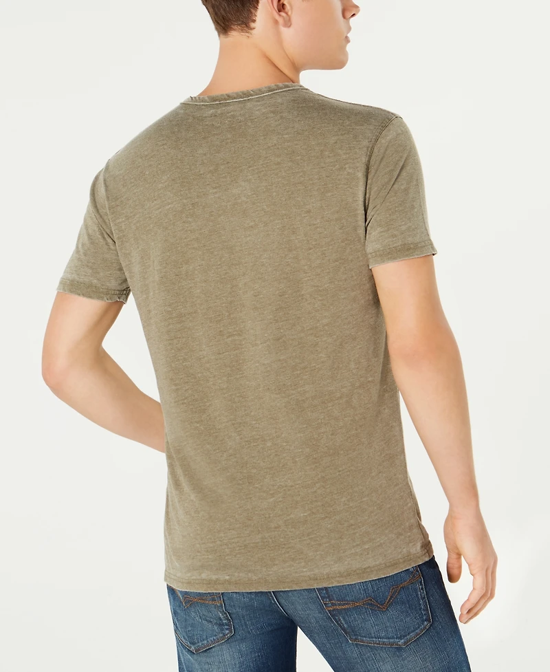 Lucky Brand Men's Venice Burnout Notch Short Sleeves T-shirt