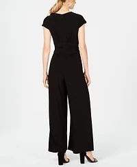 Vince Camuto Twist-Front Plunge Jumpsuit