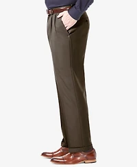Haggar Men's Premium Comfort Stretch Classic-Fit Solid Pleated Dress Pants