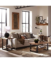 Alaterre Furniture Alpine Natural Live Edge Wood End Table