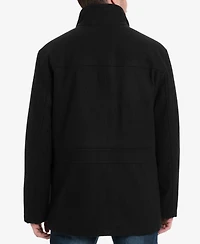 London Fog Men's Wool-Blend Layered Car Coat, Created for Macy's