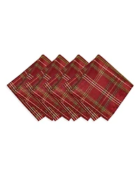 Elrene Shimmering Plaid Napkins, Set of 4