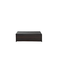 Palm Harbor Outdoor Wicker Glass Top Table