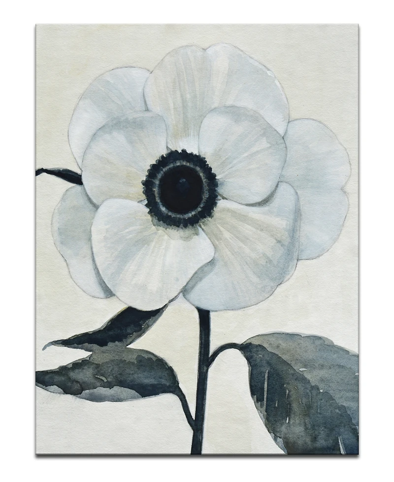 Ready2HangArt, 'Elegant Poppy Ii' White Floral Canvas Wall Art, 30x20"