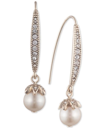Marchesa Pave & Imitation Pearl Drop Earrings
