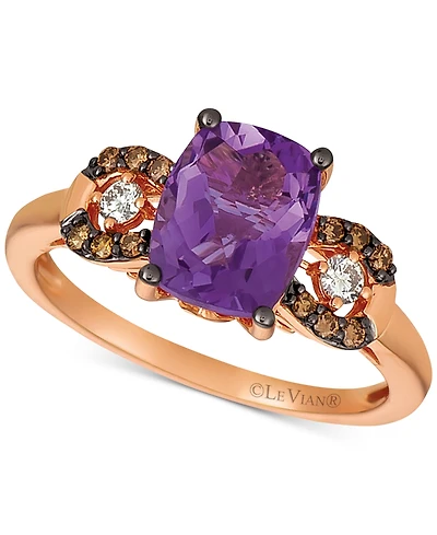 Le Vian Gemstone & Diamond Ring 14k Rose Gold or Yellow