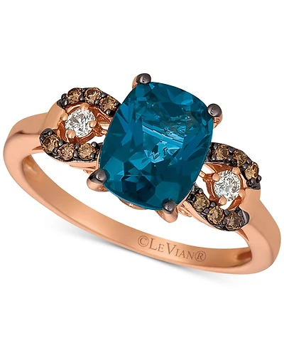 Le Vian Gemstone & Diamond Ring 14k Rose Gold or Yellow