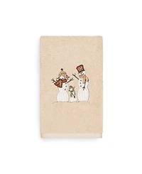 Linum Home Christmas Snow Family 100% Turkish Cotton Hand Towel