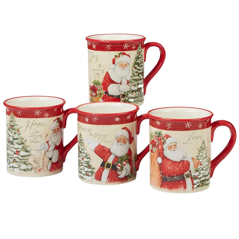 Certified International Holiday Wishes 4-Pc. Mug asst.