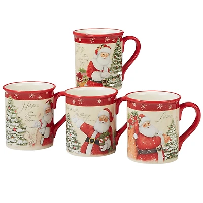 Certified International Holiday Wishes 4-Pc. Mug asst.