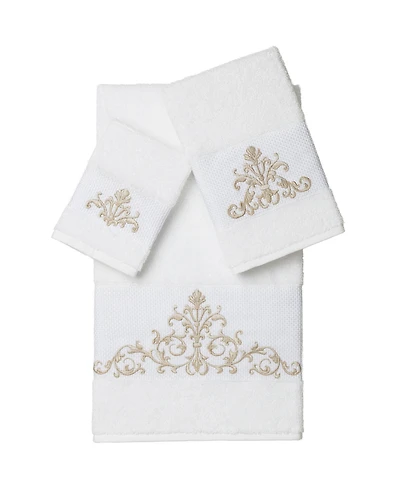 Linum Home Scarlet 3-Pc. Embellished Towel Set