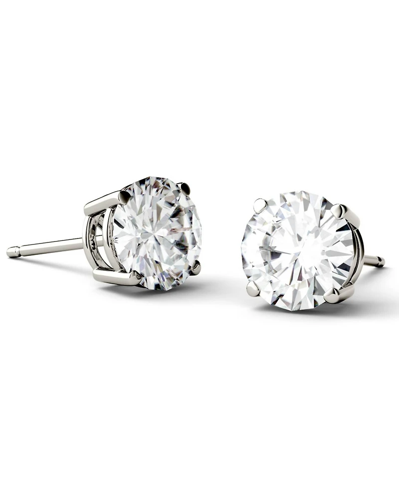 Moissanite Stud Earrings (2 ct. t.w. Diamond Equivalent) 14k White or Yellow Gold