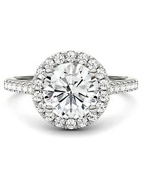 Moissanite Round Halo Ring (2-1/3 ct. tw. Diamond Equivalent) 14k White Gold