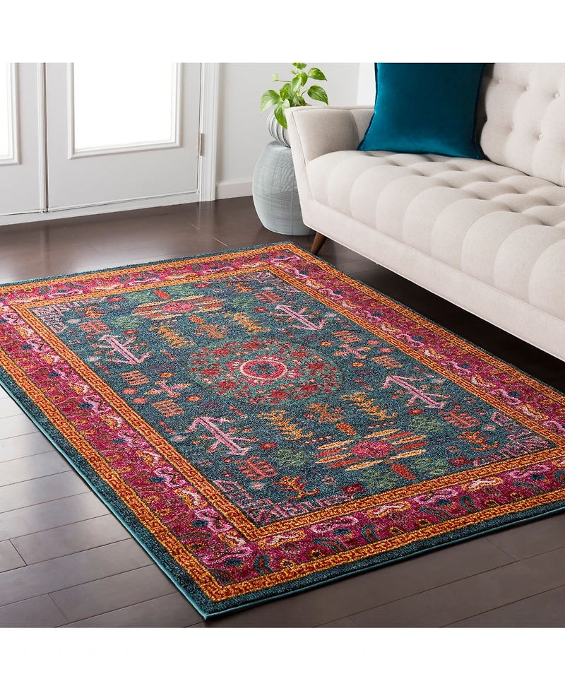 Livabliss Anika Ani-1005 Teal 2' x 3' Area Rug