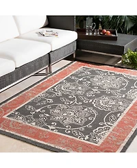 Livabliss Alfresco Alf-9592 Black 2'3" x 4'6" Area Rug, Indoor/Outdoor
