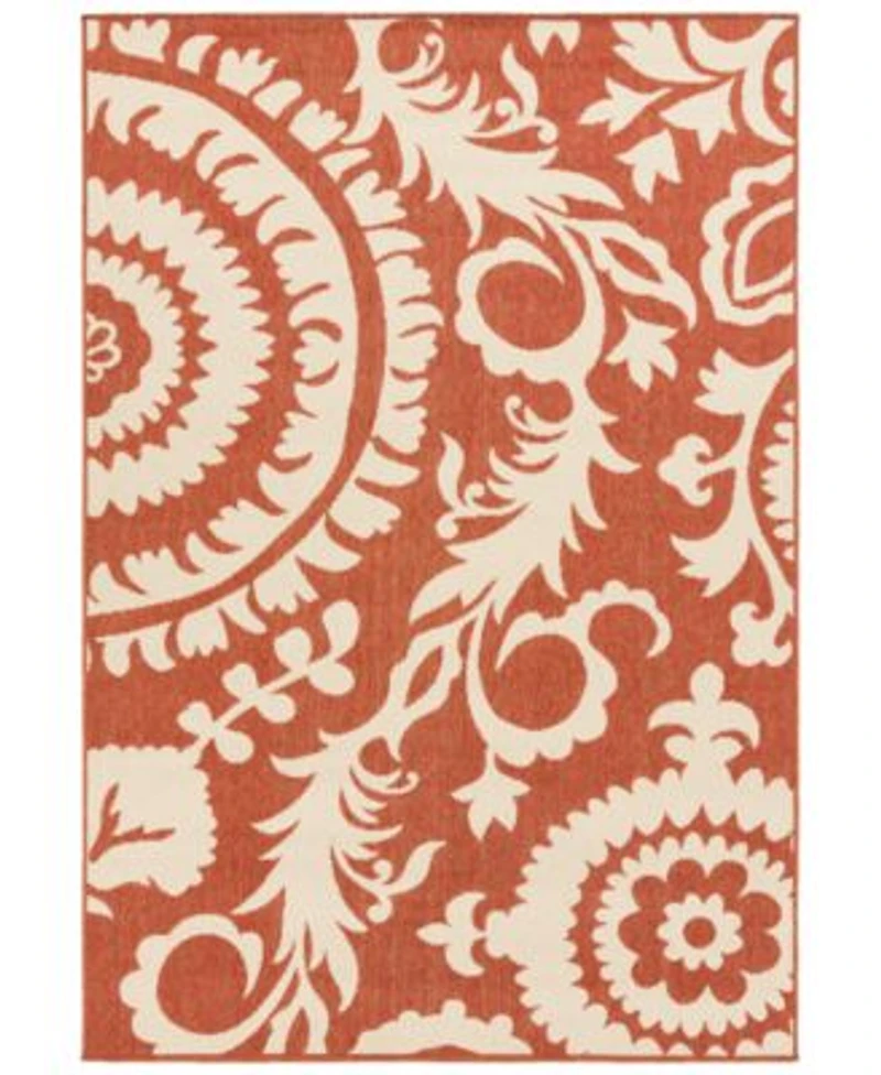 Livabliss Alfresco Alf 9613 Rust Area Rug Collection
