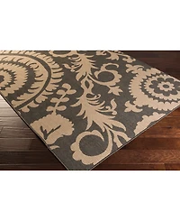 Closeout! Livabliss Alfresco Alf-9615 Black 8'9" x 12'9" Area Rug, Indoor/Outdoor